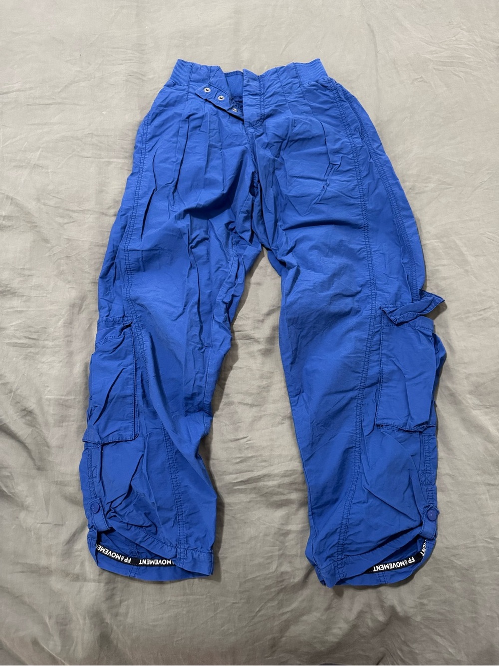 Free People Mesmerize Me Blue cargo pants
